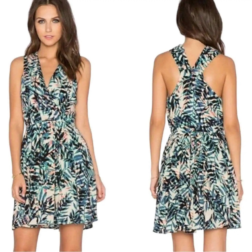 Anthropologie Greylin Women Mini Dress Sleeveless Cocktail Party Fern Size L